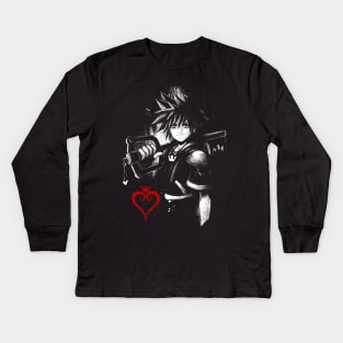 Sora Ink - Kingdom Hearts Video Game - Key Blade Kids Long Sleeve T-Shirt